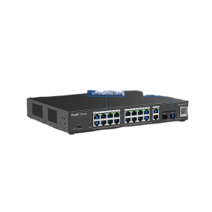 RUIJIE REYEE RG-ES220GS-P 16 PORT 10/100/1000 16 PORT POE 2 PORT UPLINK  2 SFP 250W CLOUD YÖNETİLEBİLİR RACK MOUNT SWITC
